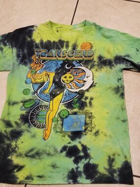 Liquid Blue Lime Green & Black Tie-Dye 'Transcend' Graphic Tee